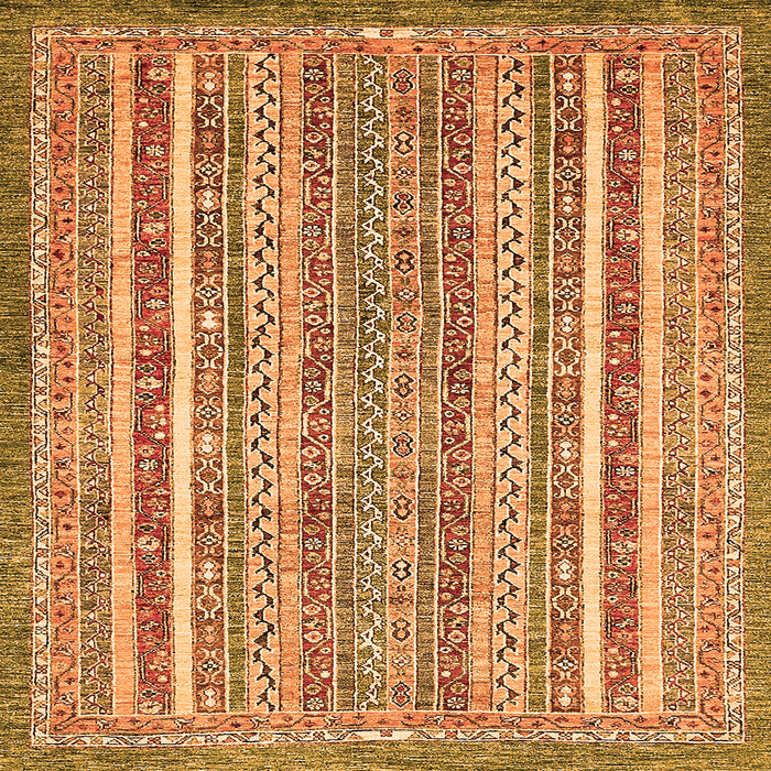 Square Abstract Orange Modern Rug, abs539org