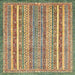 Square Abstract Saddle Brown Modern Rug, abs539