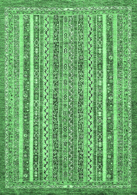 Abstract Emerald Green Modern Rug, abs539emgrn