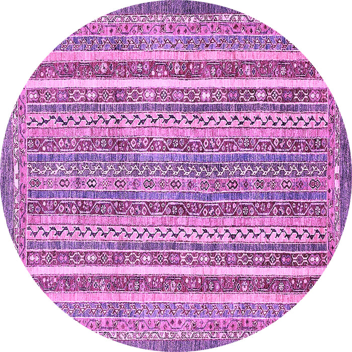 Round Machine Washable Abstract Purple Modern Area Rugs, wshabs539pur