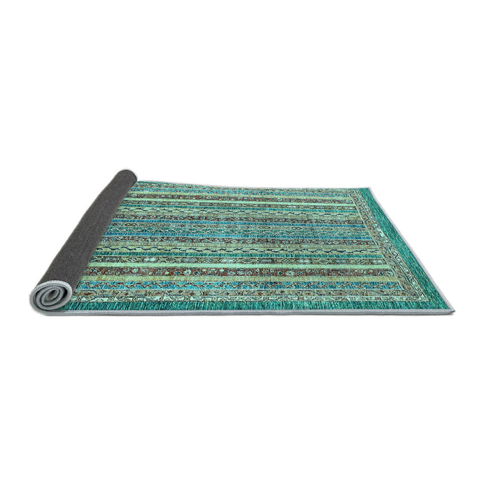 Sideview of Abstract Light Blue Modern Rug, abs539lblu