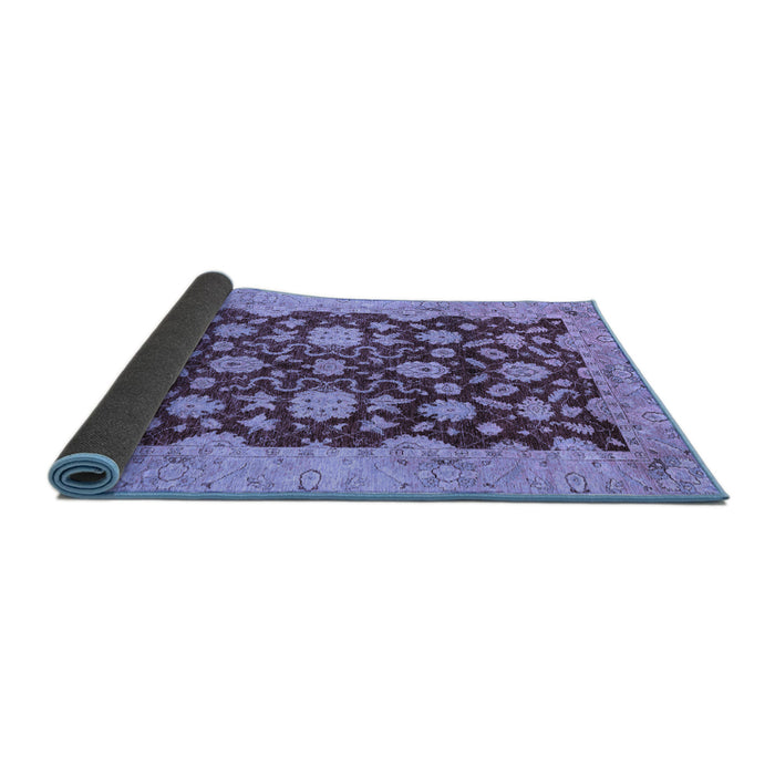 Sideview of Abstract Blue Modern Rug, abs53blu