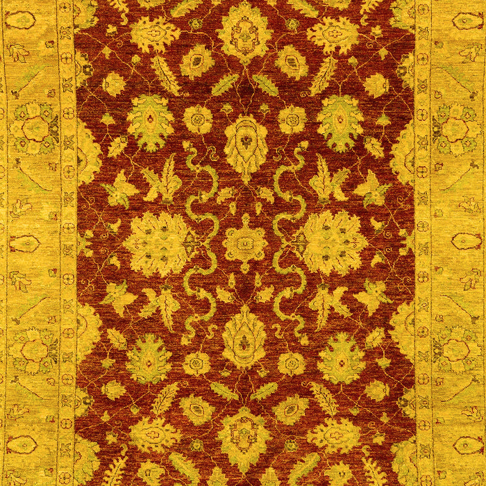 Machine Washable Abstract Yellow Modern Rug, wshabs53yw