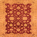 Square Abstract Orange Modern Rug, abs53org