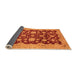 Sideview of Abstract Orange Modern Rug, abs53org