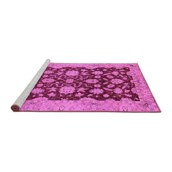 Sideview of Machine Washable Abstract Purple Modern Area Rugs, wshabs53pur