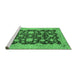 Sideview of Machine Washable Abstract Emerald Green Modern Area Rugs, wshabs53emgrn