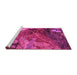 Sideview of Machine Washable Abstract Pink Modern Rug, wshabs5400pnk