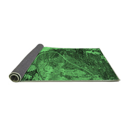 Sideview of Abstract Emerald Green Modern Rug, abs5400emgrn