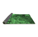 Sideview of Abstract Emerald Green Modern Rug, abs5400emgrn