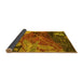 Sideview of Abstract Yellow Modern Rug, abs5400yw