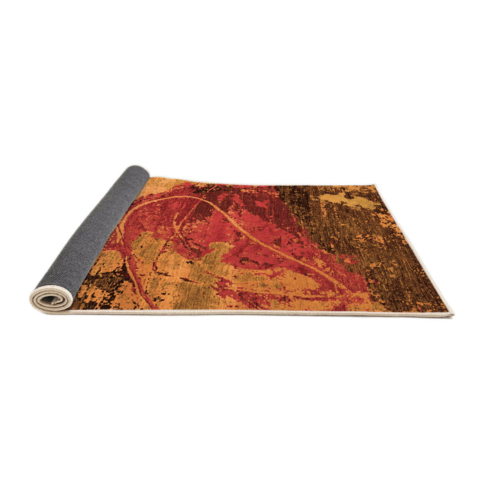 Sideview of Abstract Orange Modern Rug, abs5400org
