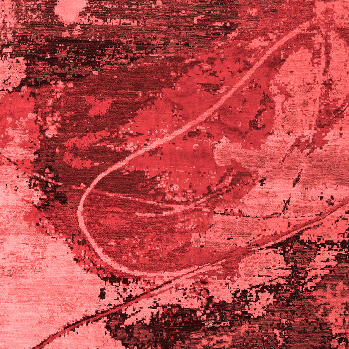 Machine Washable Abstract Red Modern Rug, wshabs5400red