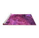 Sideview of Machine Washable Abstract Purple Modern Area Rugs, wshabs5400pur