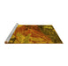 Sideview of Machine Washable Abstract Yellow Modern Rug, wshabs5400yw