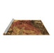 Sideview of Machine Washable Abstract Brown Modern Rug, wshabs5400brn