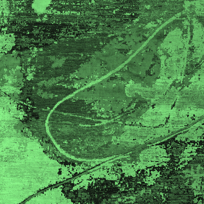 Machine Washable Abstract Emerald Green Modern Area Rugs, wshabs5400emgrn