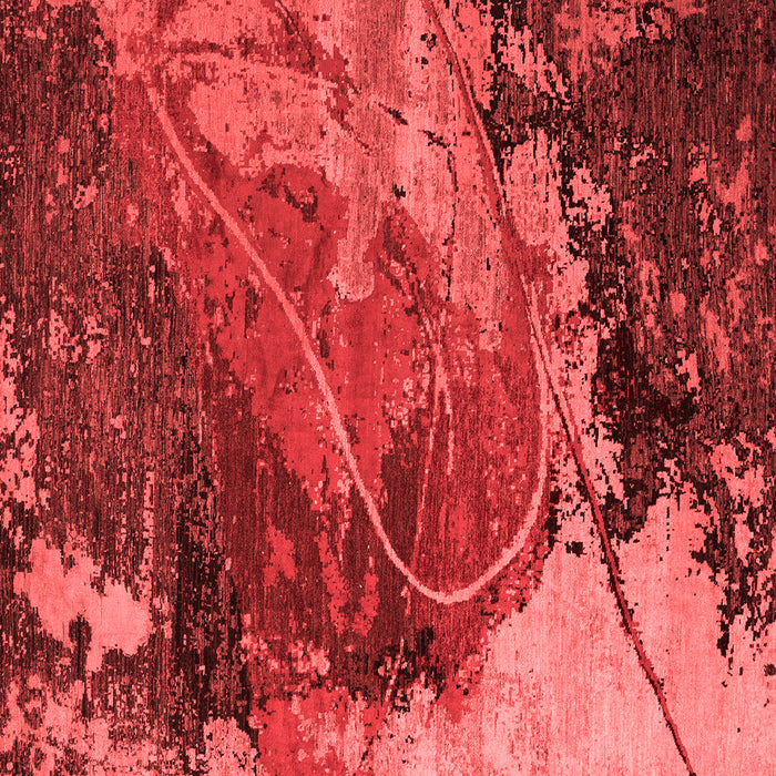 Machine Washable Abstract Red Modern Rug, wshabs5400red