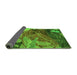 Sideview of Abstract Green Modern Rug, abs5400grn