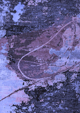 Abstract Blue Modern Rug, abs5400blu