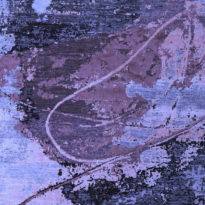 Abstract Blue Modern Rug, abs5400blu