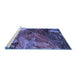 Sideview of Machine Washable Abstract Blue Modern Rug, wshabs5400blu