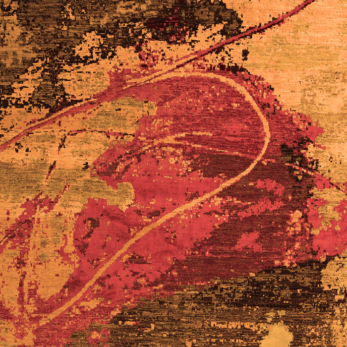 Abstract Orange Modern Rug, abs5400org