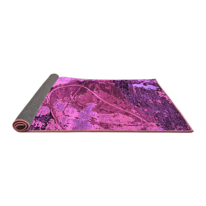 Sideview of Abstract Purple Modern Rug, abs5400pur