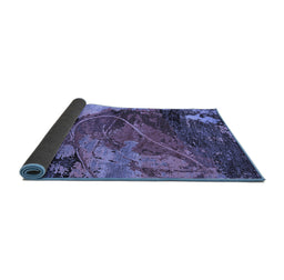 Sideview of Abstract Blue Modern Rug, abs5400blu