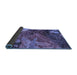 Sideview of Abstract Blue Modern Rug, abs5400blu