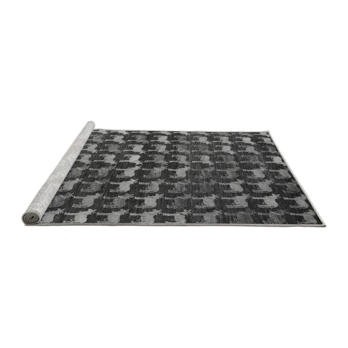 Sideview of Machine Washable Abstract Gray Modern Rug, wshabs5401gry