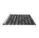 Sideview of Machine Washable Abstract Gray Modern Rug, wshabs5401gry