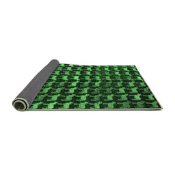 Sideview of Abstract Emerald Green Modern Rug, abs5401emgrn