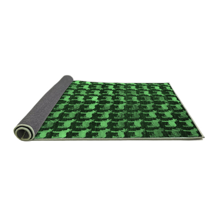 Sideview of Abstract Emerald Green Modern Rug, abs5401emgrn