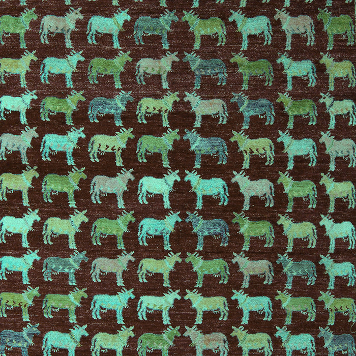 Abstract Turquoise Modern Rug, abs5401turq