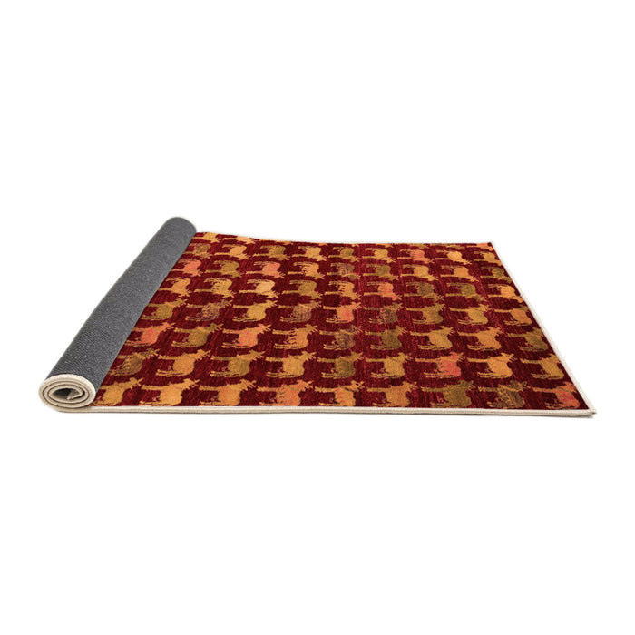 Sideview of Abstract Orange Modern Rug, abs5401org