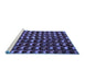 Sideview of Machine Washable Abstract Blue Modern Rug, wshabs5401blu