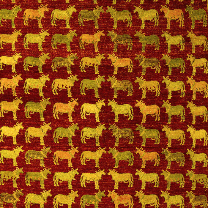 Abstract Yellow Modern Rug, abs5401yw