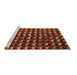 Sideview of Machine Washable Abstract Brown Modern Rug, wshabs5401brn