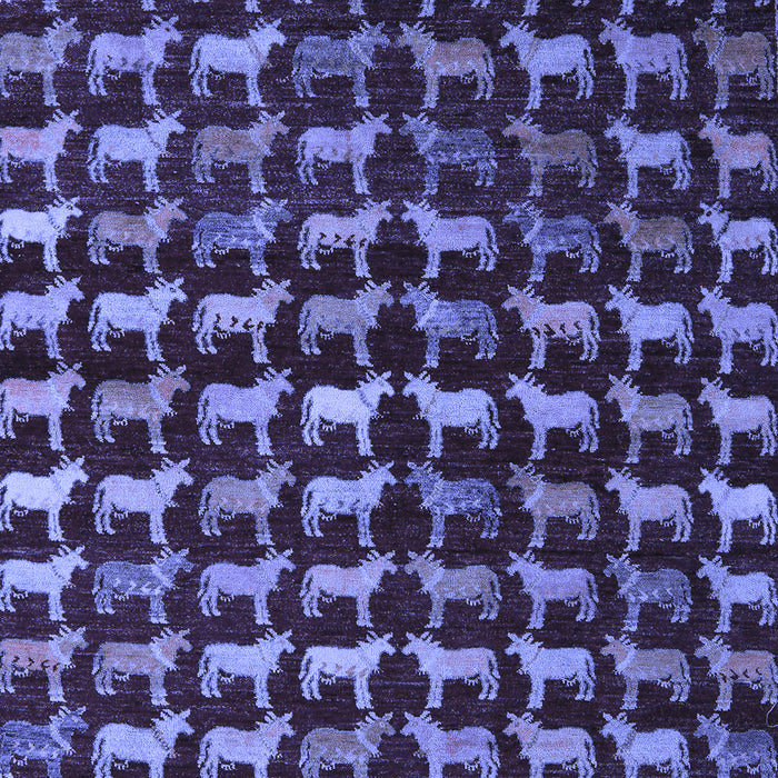 Machine Washable Abstract Blue Modern Rug, wshabs5401blu