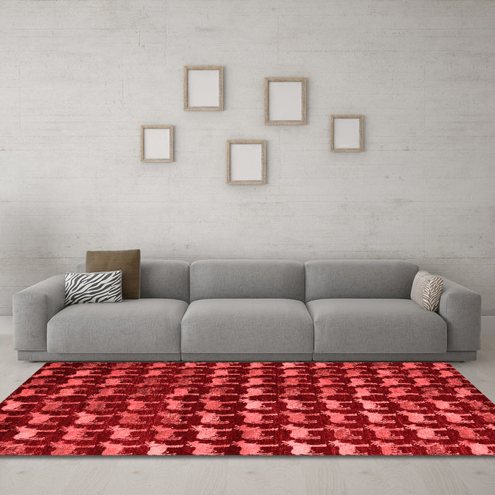 Modern Red Washable Rugs