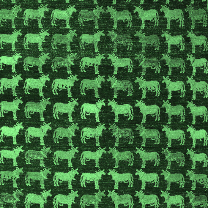 Machine Washable Abstract Emerald Green Modern Area Rugs, wshabs5401emgrn