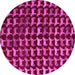 Round Abstract Pink Modern Rug, abs5401pnk