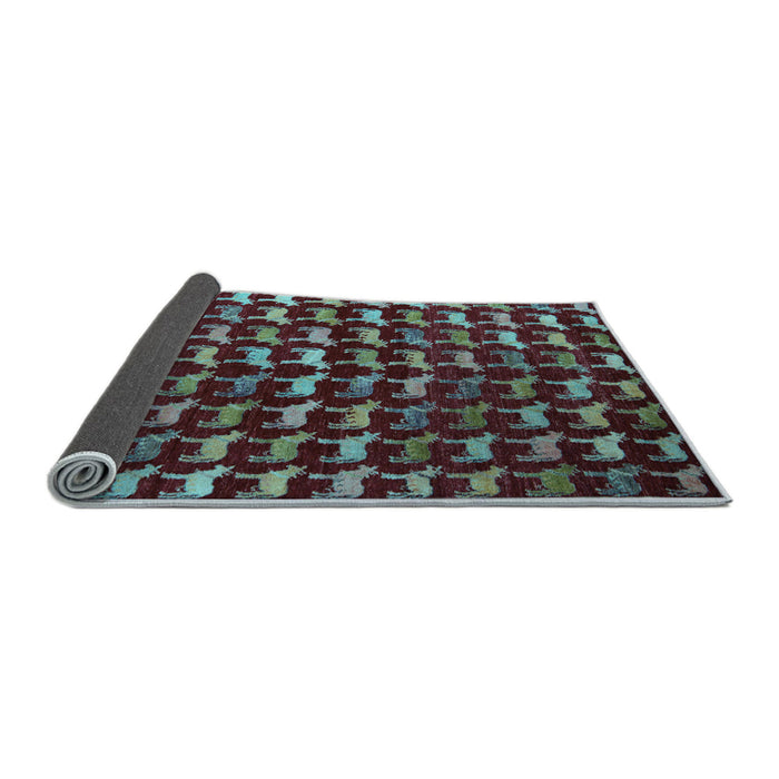 Sideview of Abstract Light Blue Modern Rug, abs5401lblu