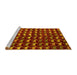 Sideview of Machine Washable Abstract Yellow Modern Rug, wshabs5401yw