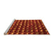 Sideview of Machine Washable Abstract Orange Modern Area Rugs, wshabs5401org