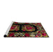 Sideview of Machine Washable Abstract Brown Rug, wshabs5402