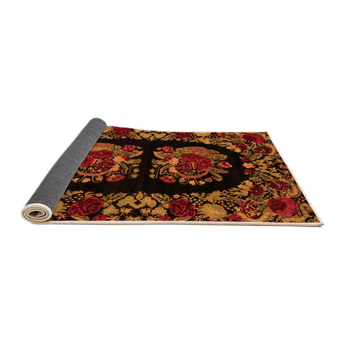 Sideview of Medallion Orange French Rug, abs5402org