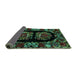 Sideview of Medallion Turquoise French Rug, abs5402turq