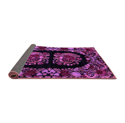 Sideview of Medallion Purple French Rug, abs5402pur